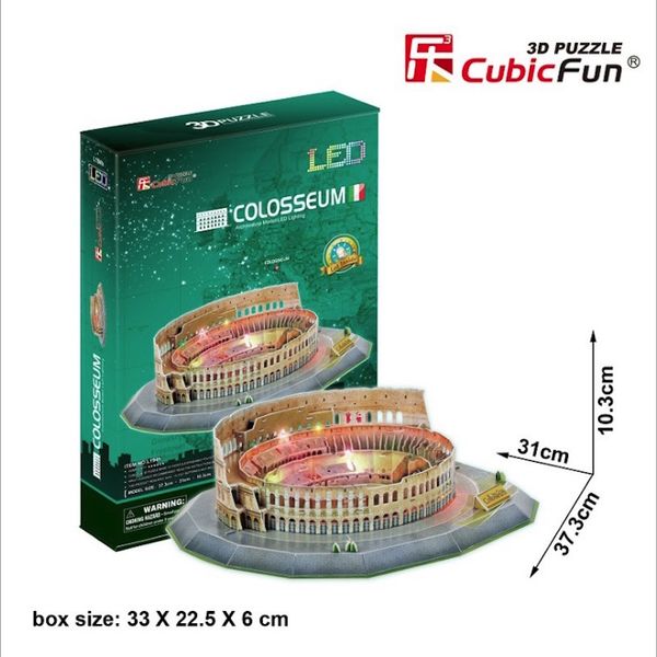  Mô hình giấy 3D CubicFun - Led Đấu trường La Mã-The Colosseum (L194h) 