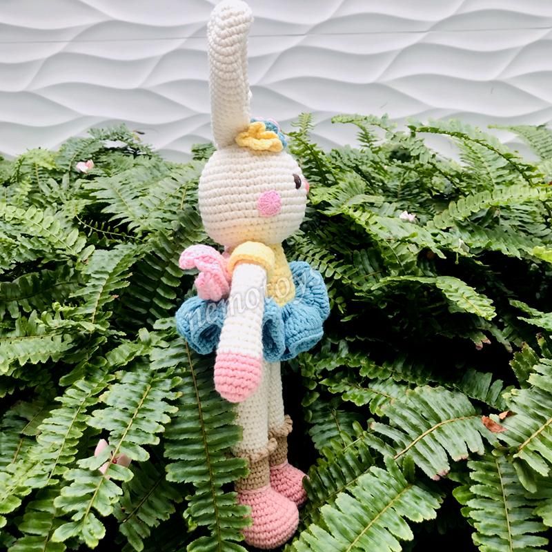 THỎ THIÊN THẦN (40cm) - Thú bông bằng len handmade, Thú len nhồi bông Amigurumi
