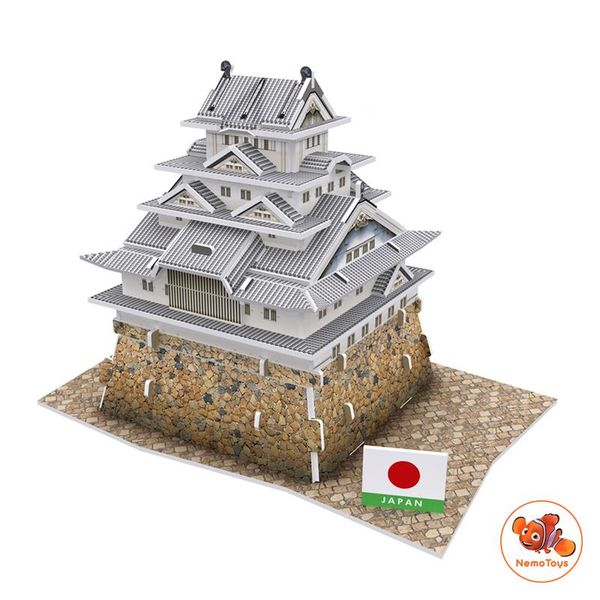  Mô hình giấy 3D CubicFun - Kiến trúc Đền truyền thống Nhật Bản - Himeji Castle - W3150h 