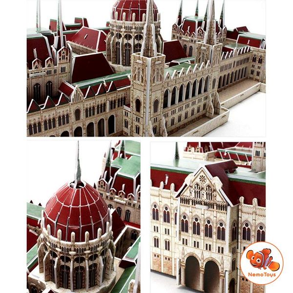  Mô hình giấy 3D CubicFun - Tòa nhà Quốc hội Hungary (MC111h) 