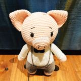  HEO CON ĐÁNG YÊU - 25CM - Thú bông bằng len handmade NemoToys, Thú len nhồi bông Amigurumi 