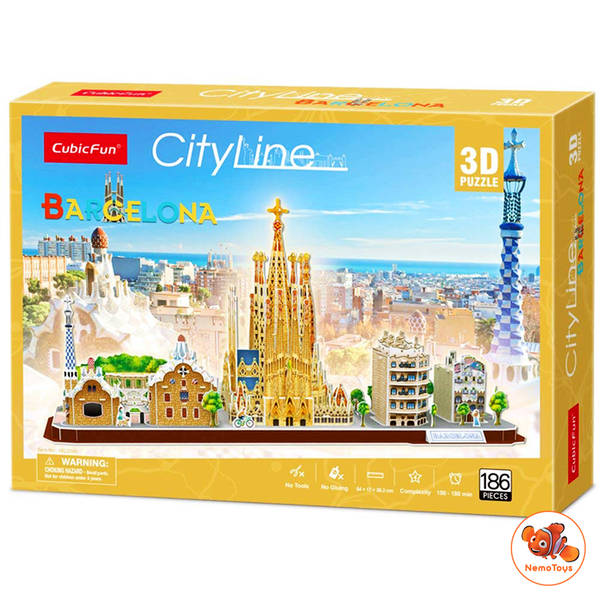  Mô hình giấy 3D CubicFun - City Line Barcelona Tây Ban Nha - MC256h 