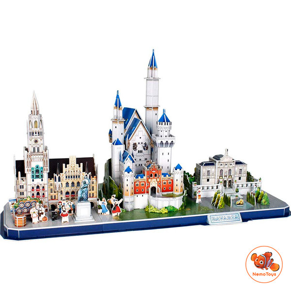  Mô hình giấy 3D CubicFun - City Line Bavaria - Đức - MC267h 