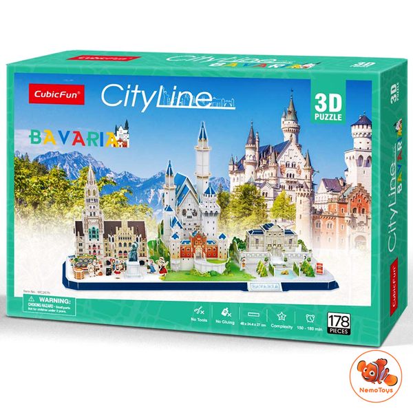  Mô hình giấy 3D CubicFun - City Line Bavaria - Đức - MC267h 