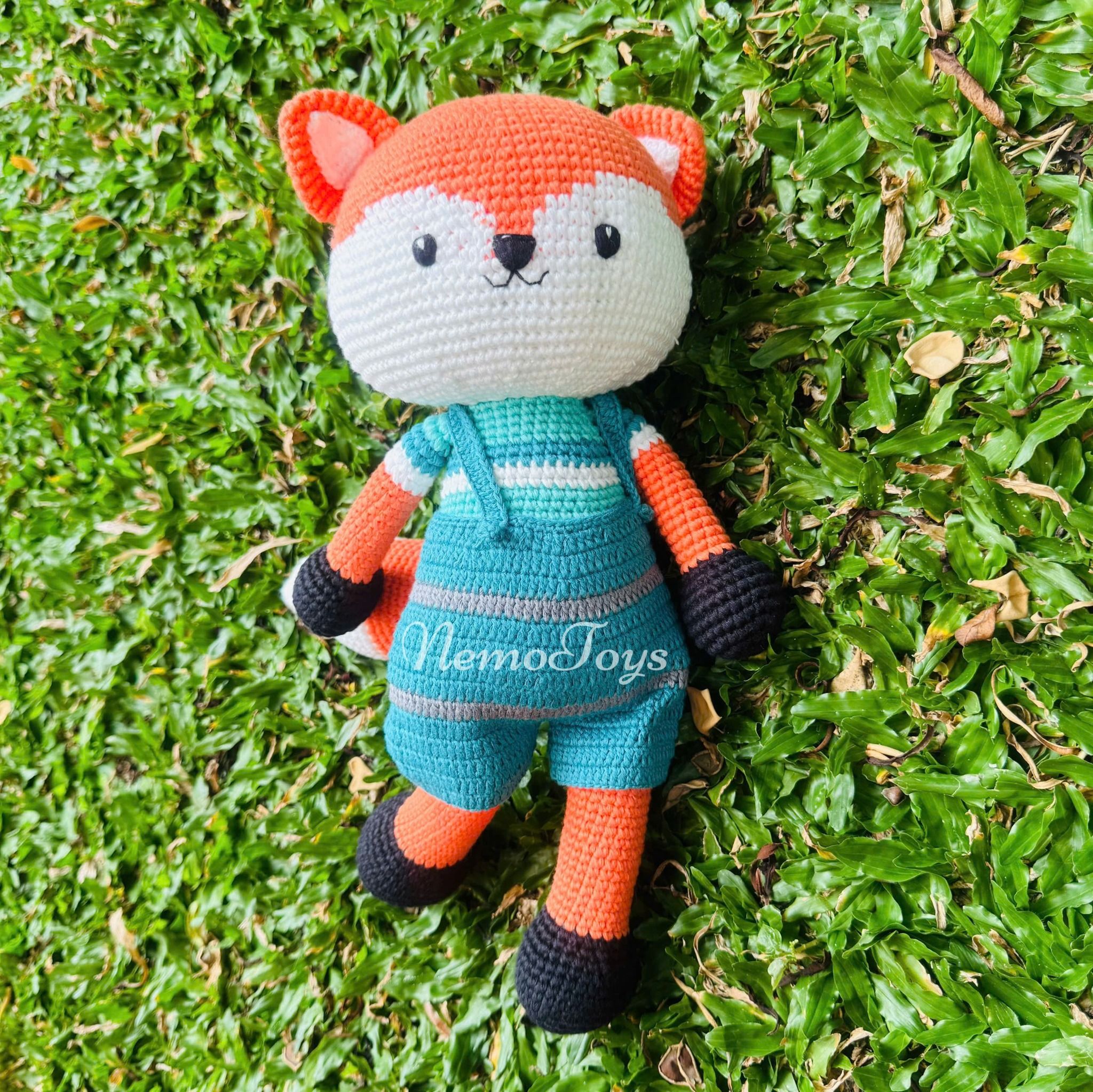 CÁO YẾM XANH - Thú bông bằng len – Thú len nhồi bông Amigurumi – NemoToys NemoHandmade