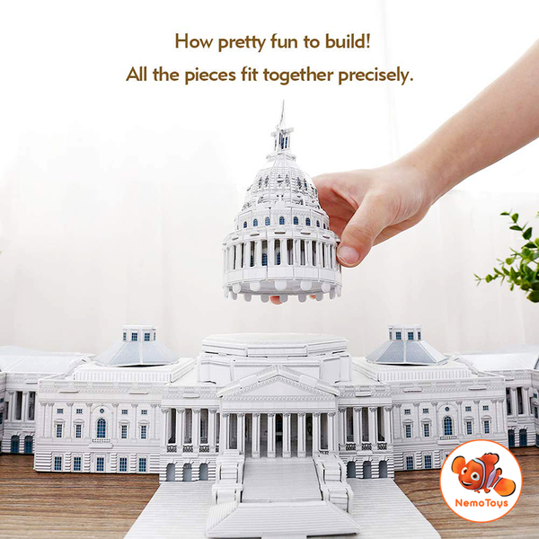  Mô hình giấy 3D CubicFun - Thượng viện Hoa Kỳ -The Capitol Hill (MC074h) 