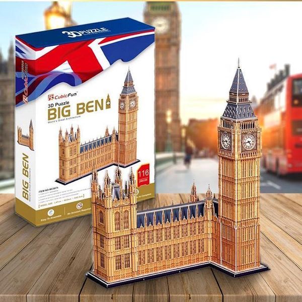  Mô hình giấy 3D CubicFun - Tháp đồng hồ Bigben - UK (MC087h) 