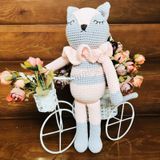  MÈO QUÝ TỘC - 35CM - Thú bông bằng len handmade, Thú len nhồi bông Amigurumi, Búp bê len handmade cao cấp NemoToys 