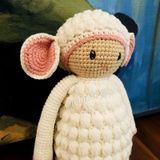  CỪU TRẮNG BOBBY - 45CM - Thú bông bằng len handmade, Thú len nhồi bông Amigurumi, Búp bê len handmade cao cấp NemoToys 