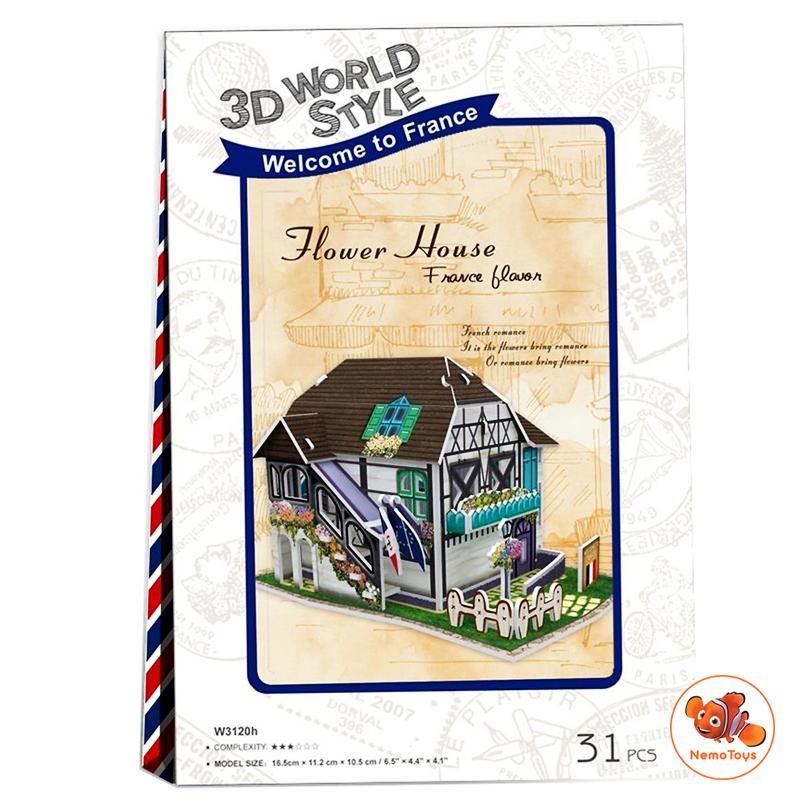  Bộ nhà truyền thống Pháp - Flower House Flavor - W3120h 