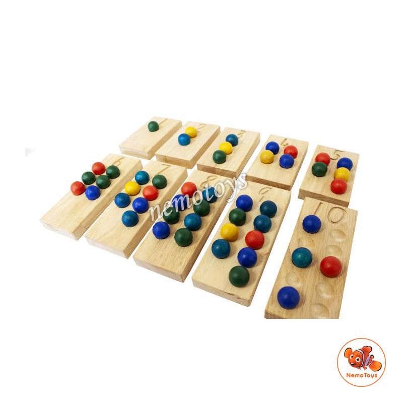 Đồ chơi gỗ xuất khẩu - Học đếm bi rời