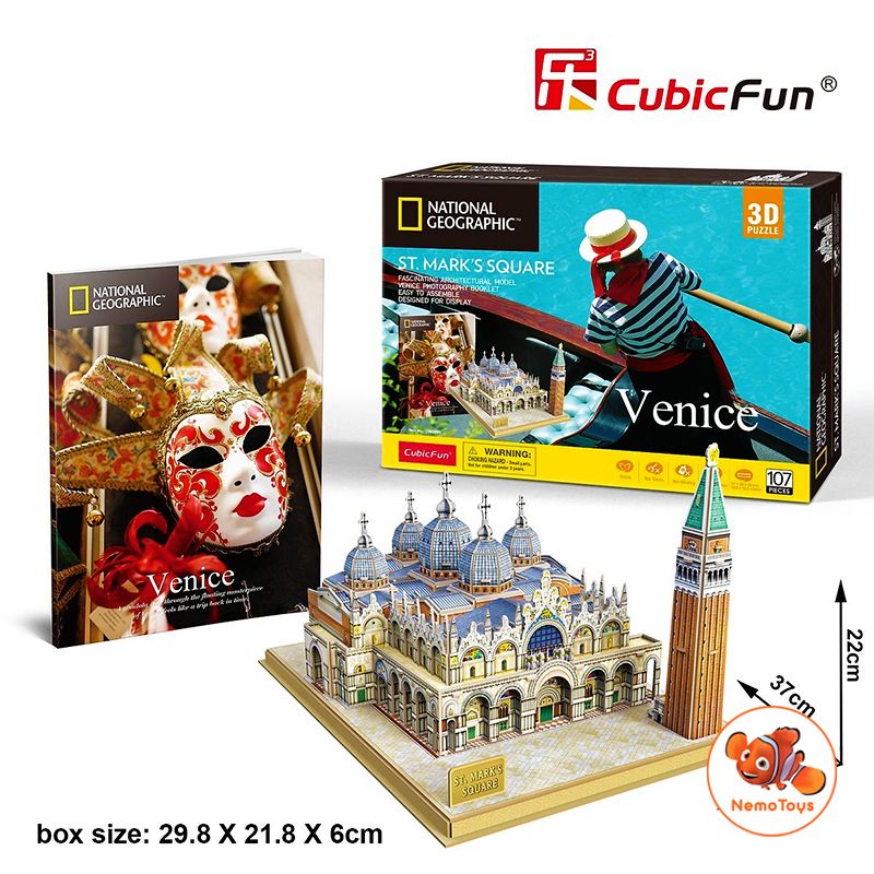 Đồ chơi Cubic Fun - Xếp hình 3D - National Geographic Quảng Trường San Marco tại Venic DS0980h