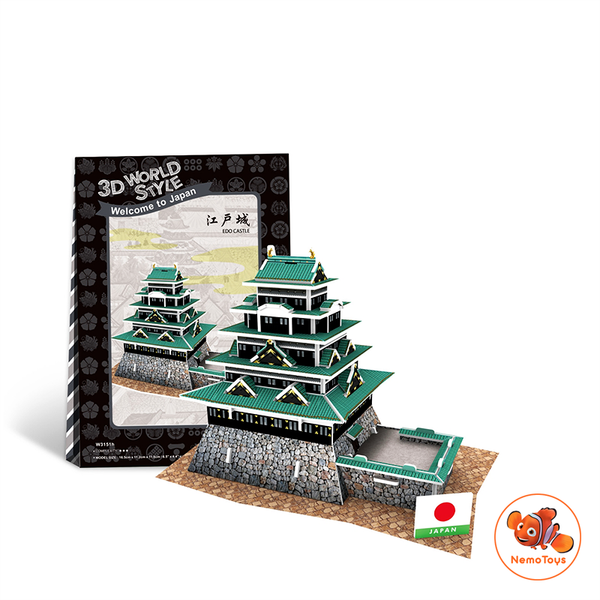  Mô hình giấy 3D CubicFun - Kiến trúc Đền truyền thống Nhật Bản - Edo Castle - W3151h 