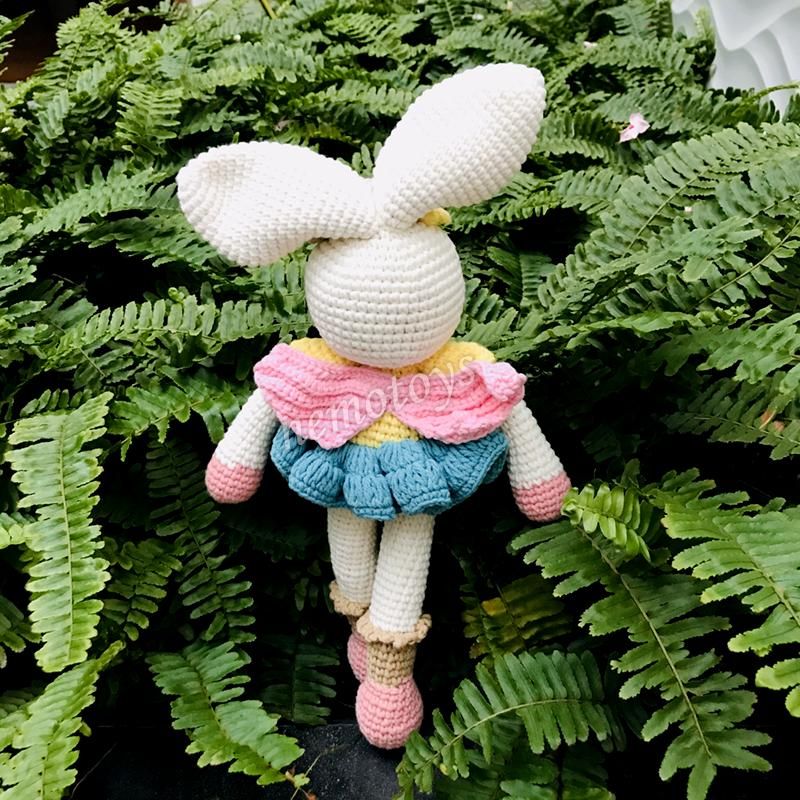THỎ THIÊN THẦN (40cm) - Thú bông bằng len handmade, Thú len nhồi bông Amigurumi