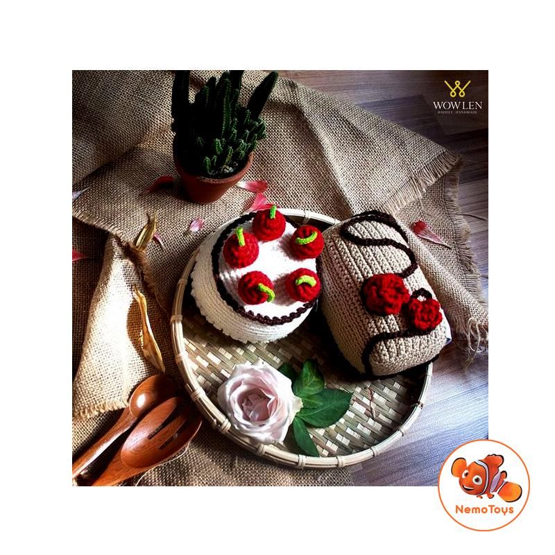 Đồ chơi bằng len Handmade - Bánh kem Chocolate
