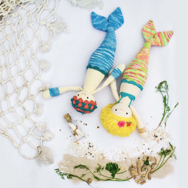 Nàng Tiên Cá Linda - Búp bê len Handmade