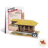  Mô hình giấy 3D CubicFun - Bộ nhà truyền thống Hàn Quốc - Thatched house -W3160h 