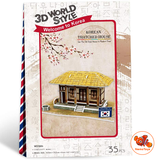  Mô hình giấy 3D CubicFun - Bộ nhà truyền thống Hàn Quốc - Thatched house -W3160h 