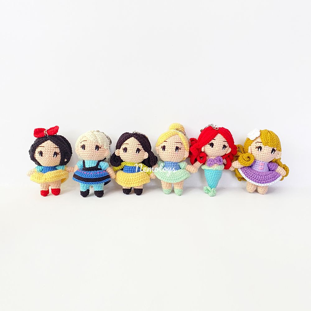 Công chúa Disney - Móc khóa bằng len