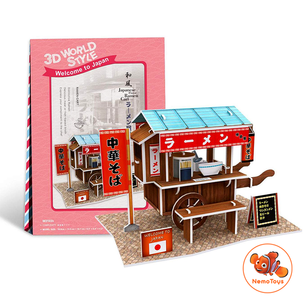  Mô hình giấy 3D CubicFun - Bộ nhà truyền thống Nhật Bản - Ramen Cart - W3103h 