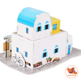  Mô hình giấy 3D CubicFun - Bộ nhà truyền thống Hy Lạp - Souverni shop- W3167h 
