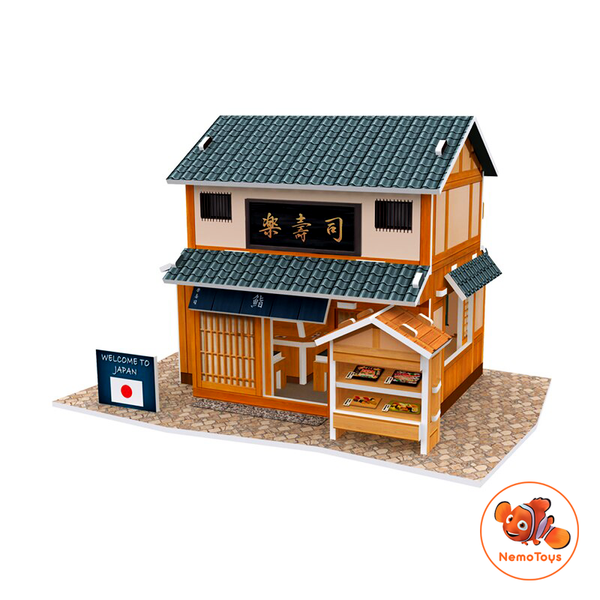  Mô hình giấy 3D CubicFun - Bộ nhà truyền thống Nhật Bản - Sushi Restaurant - W3104h 