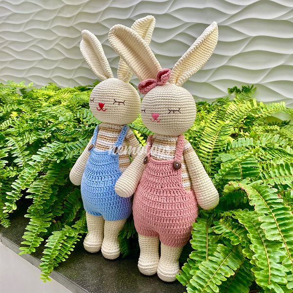  THỎ LALA - Thú bông bằng len handmade, Thú len Amigurumi, Búp bê len handmade 