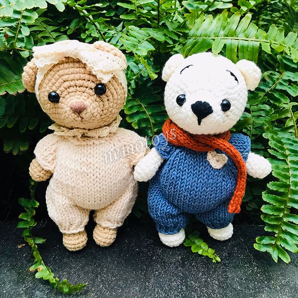  GẤU BABY - Thú bông bằng len handmade, Thú len Amigurumi, Búp bê len handmade 