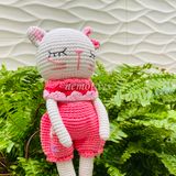  MÈO MYMY TẤT SỌC 35CM - Thú bông bằng len handmade, Thú len Amigurumi, Búp bê len handmade 