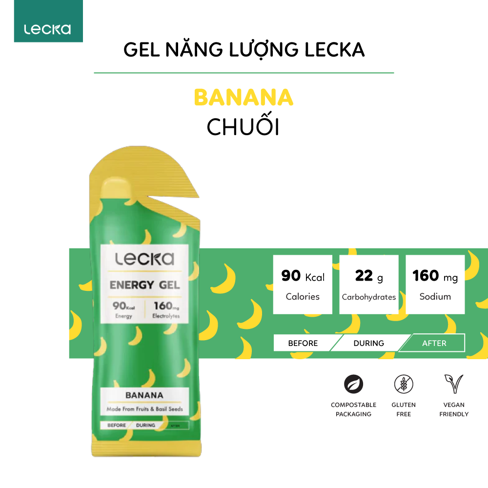 Gel bổ sung năng lượng Lecka 40g - 90/110 Cal