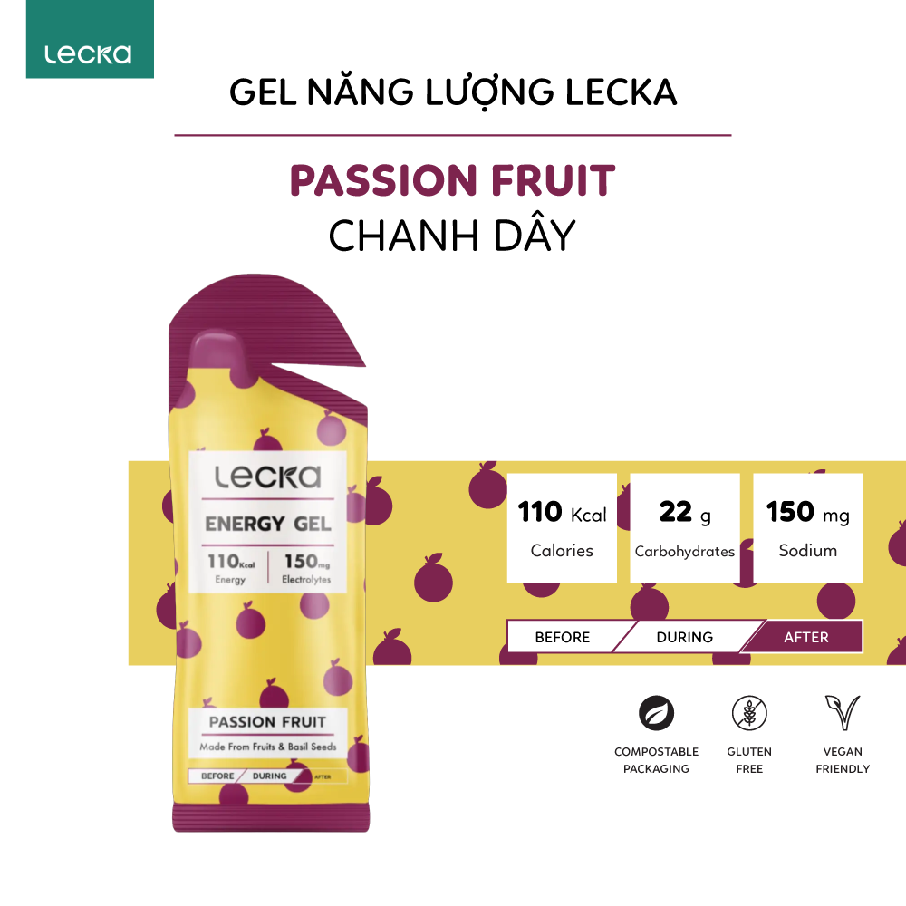 Gel bổ sung năng lượng Lecka 40g - 90/110 Cal