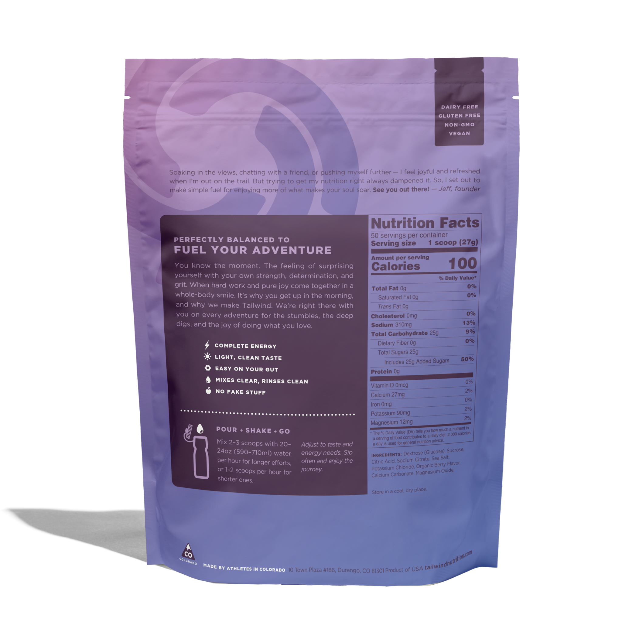 Bột năng lượng Tailwind Berry (Không Cafeinated)