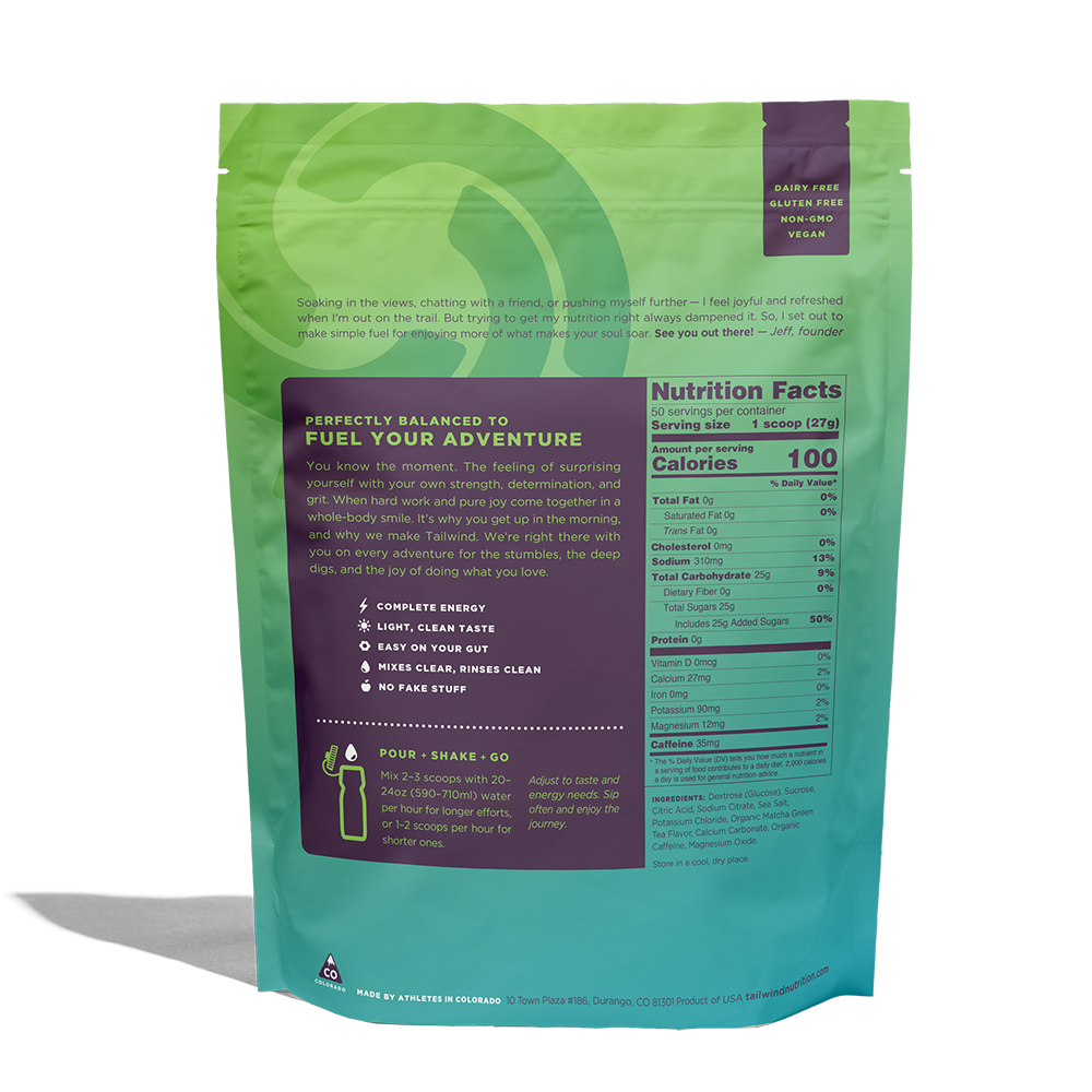 Bột năng lượng Tailwind Matcha Cafeinated