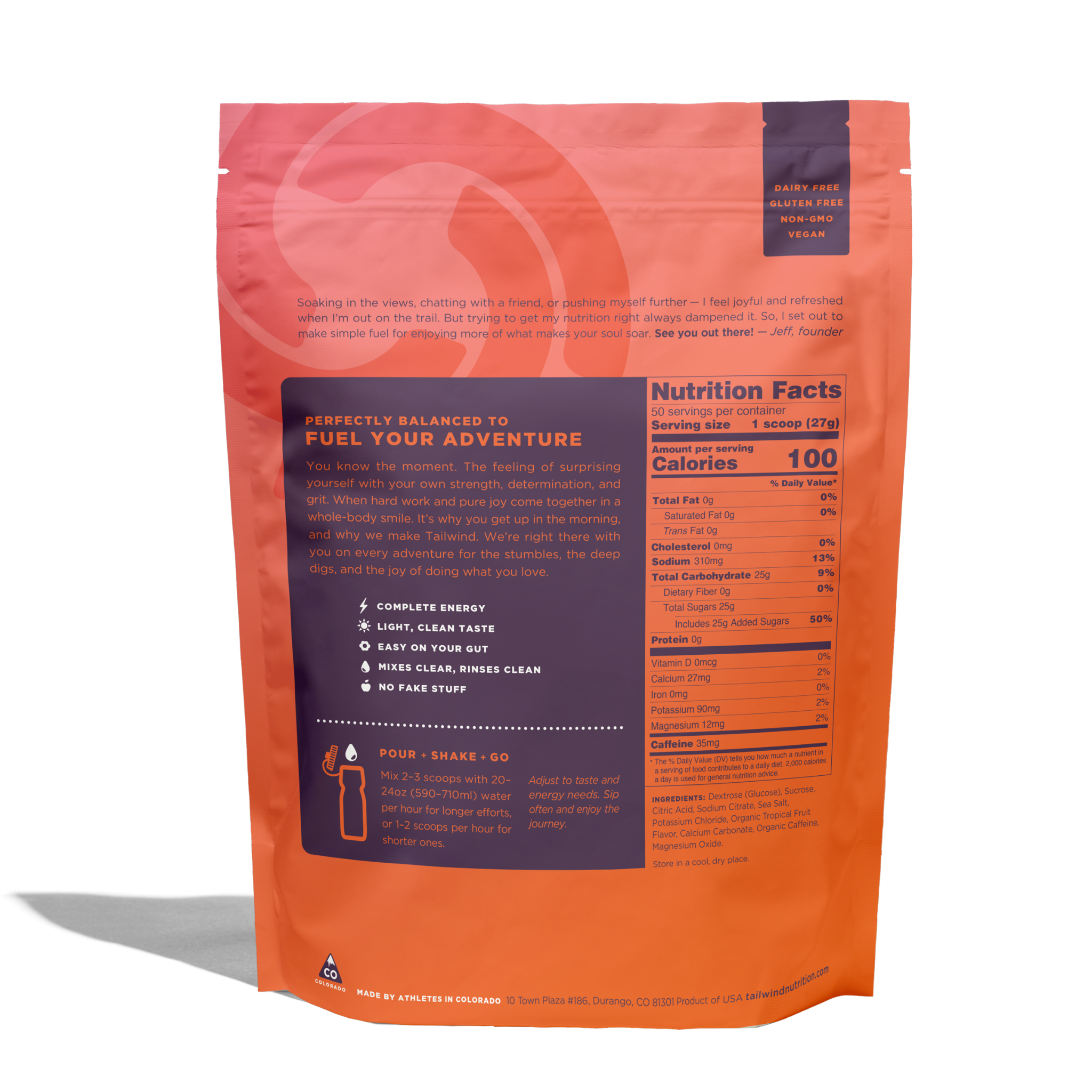Bột năng lượng Tailwind Tropical Buzz Cafeinated