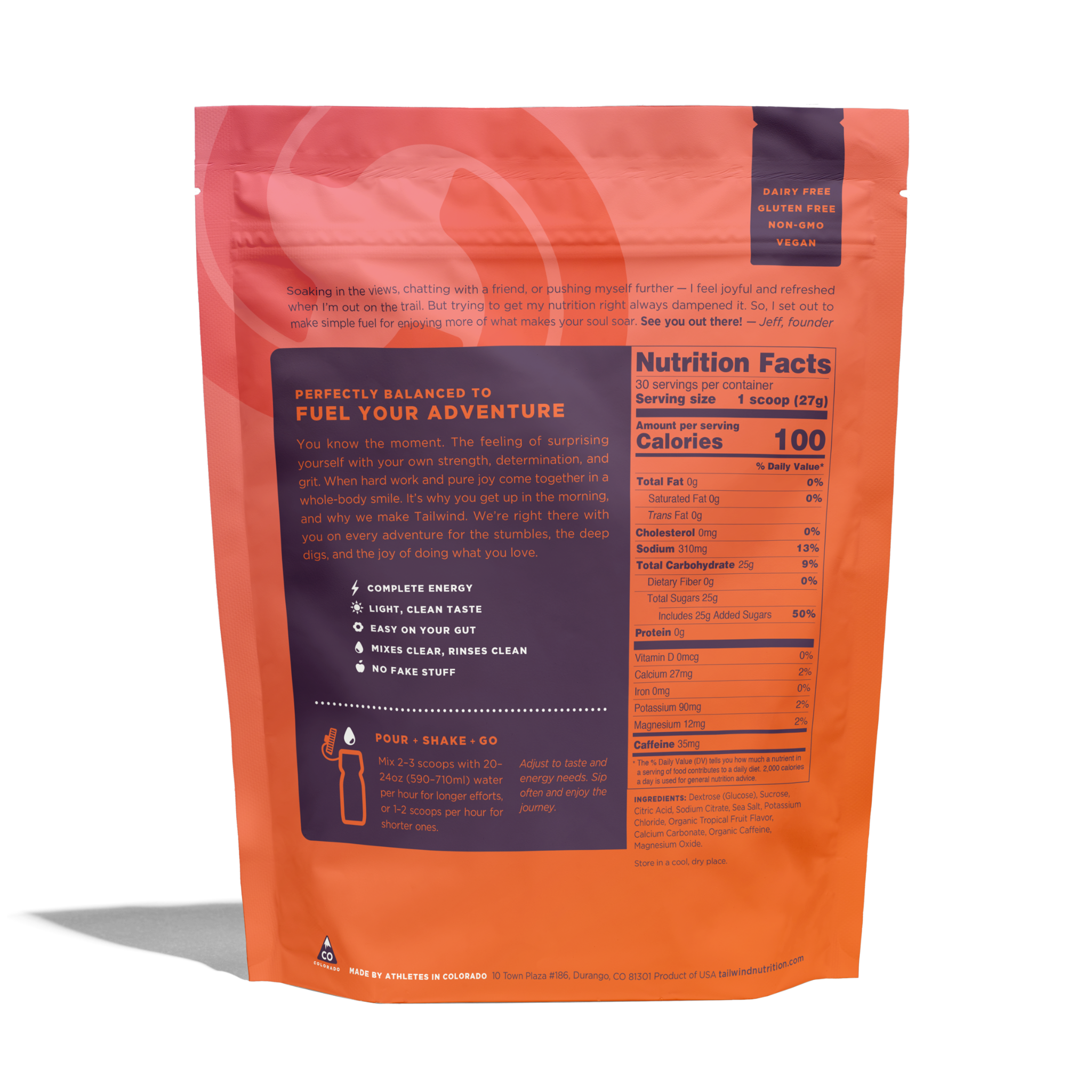 Bột năng lượng Tailwind Tropical Buzz Cafeinated