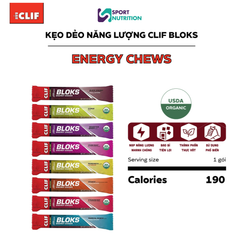 Kẹo Dẻo Bổ Sung Năng Lượng CLIF BLOKS 60g