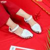 Sandal bé gái thời trang đế thấp mũi kín SD2101- Trắng