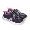 Giày Skechers trẻ em quai dán Navy viền tím- 1501