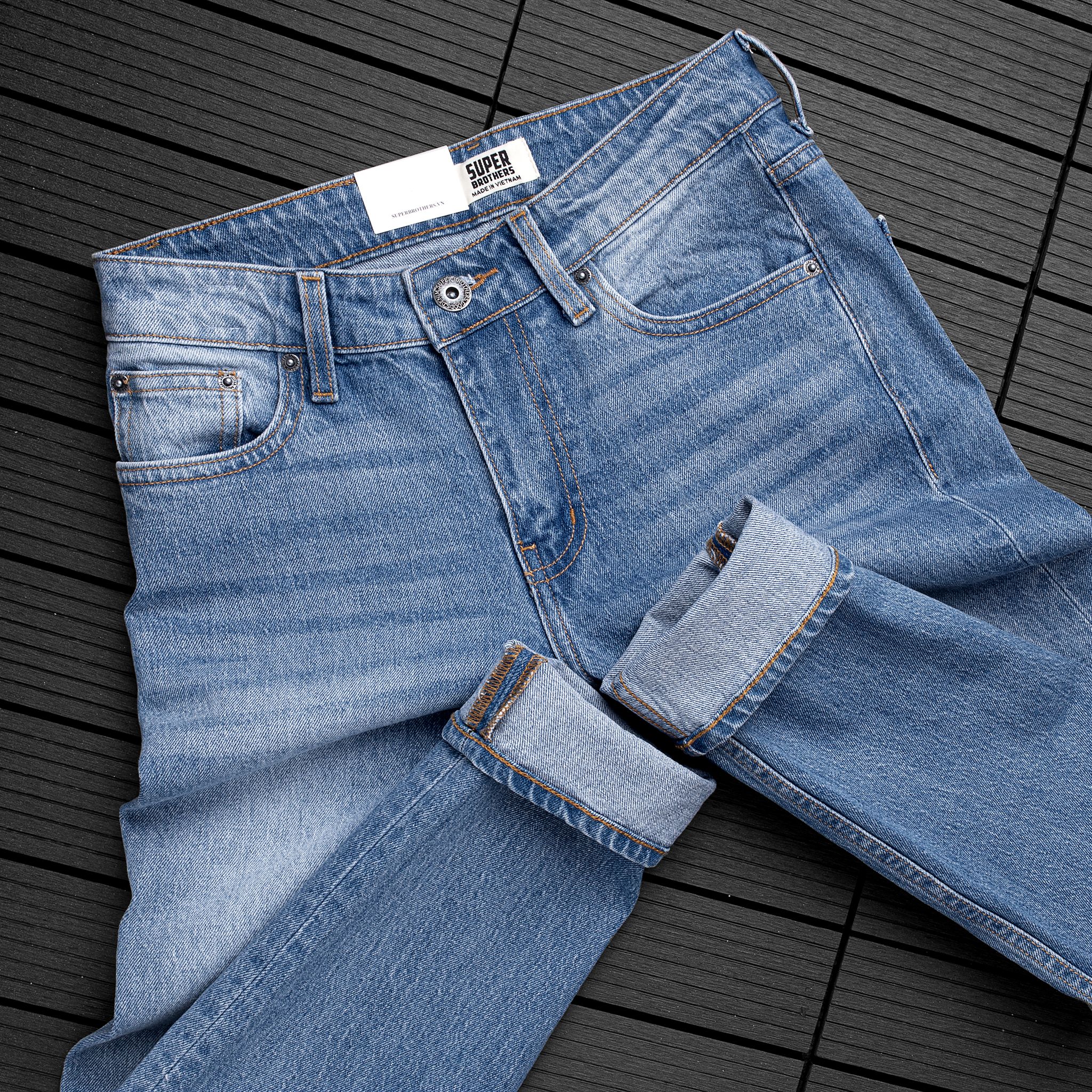 QUẦN JEAN SUPER BROS WASH 8M