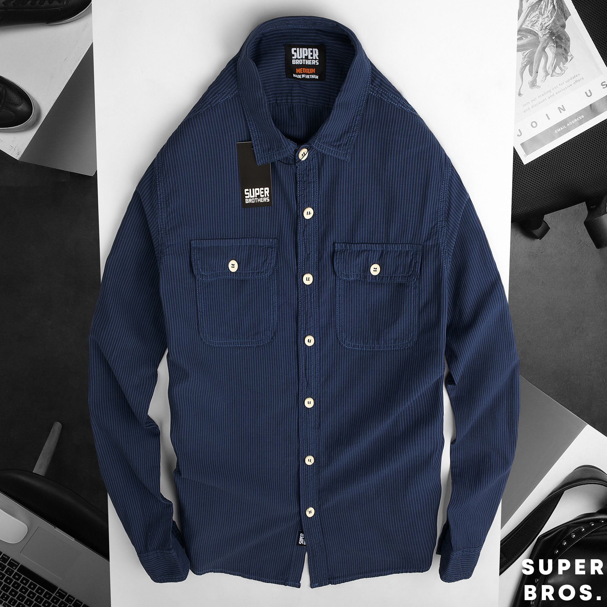 SƠ MI SUPER BROS SỌC