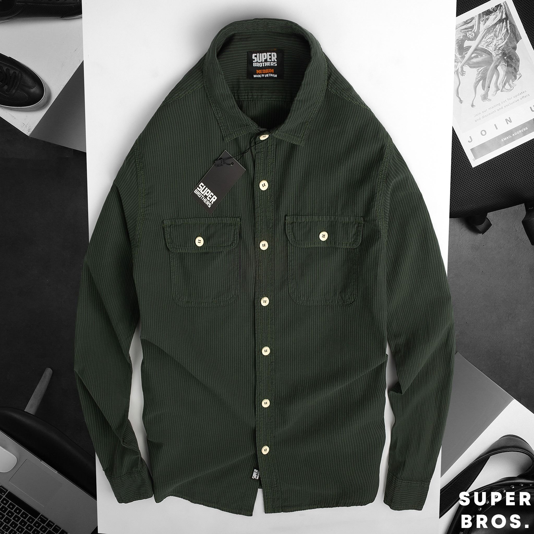 SƠ MI SUPER BROS SỌC