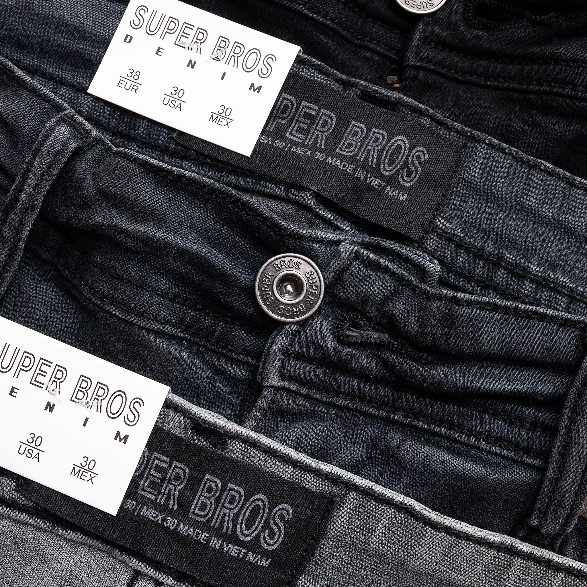  SHORT JEAN SUPER BROS WASH BỤI 