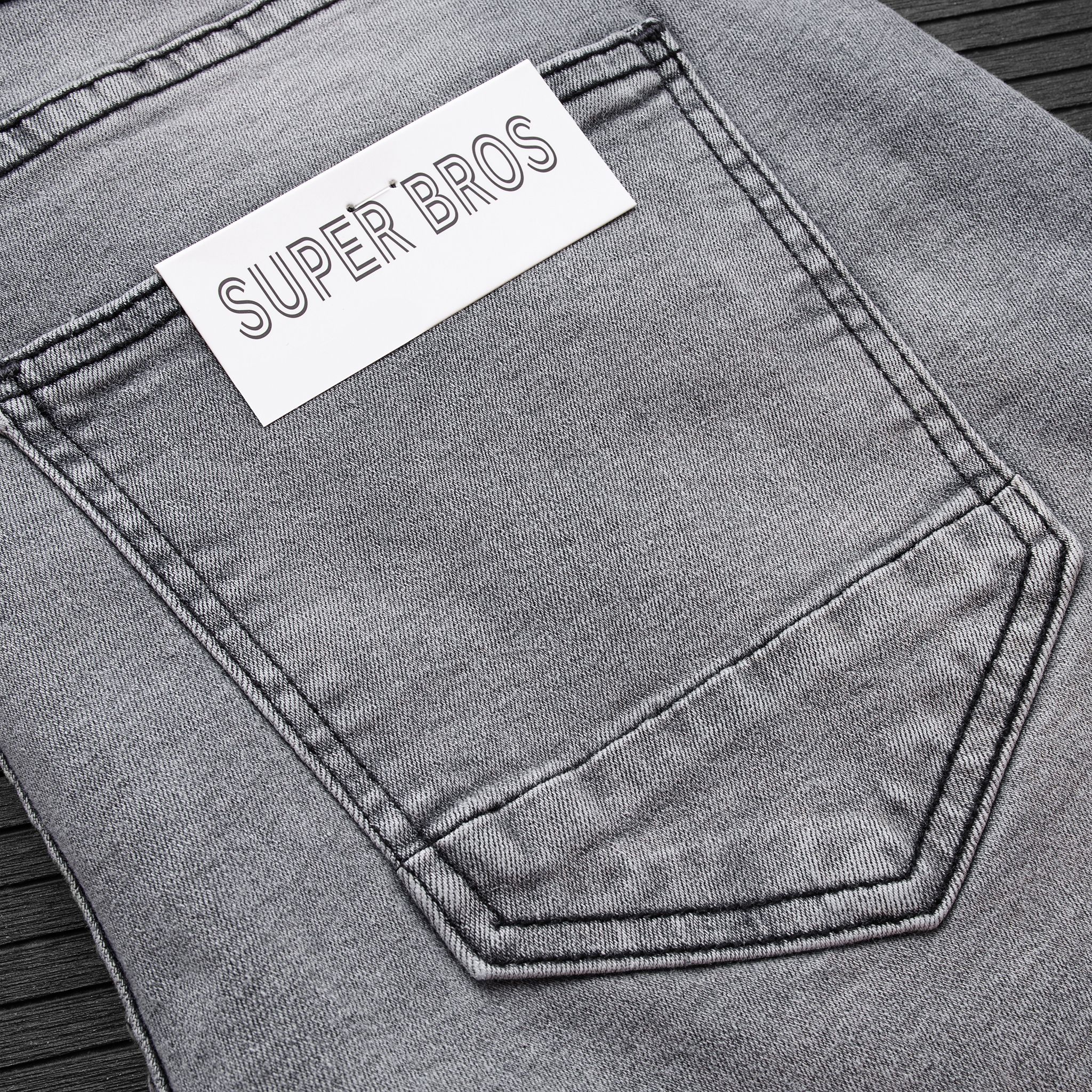  SHORT JEAN SUPER BROS WASH BỤI 