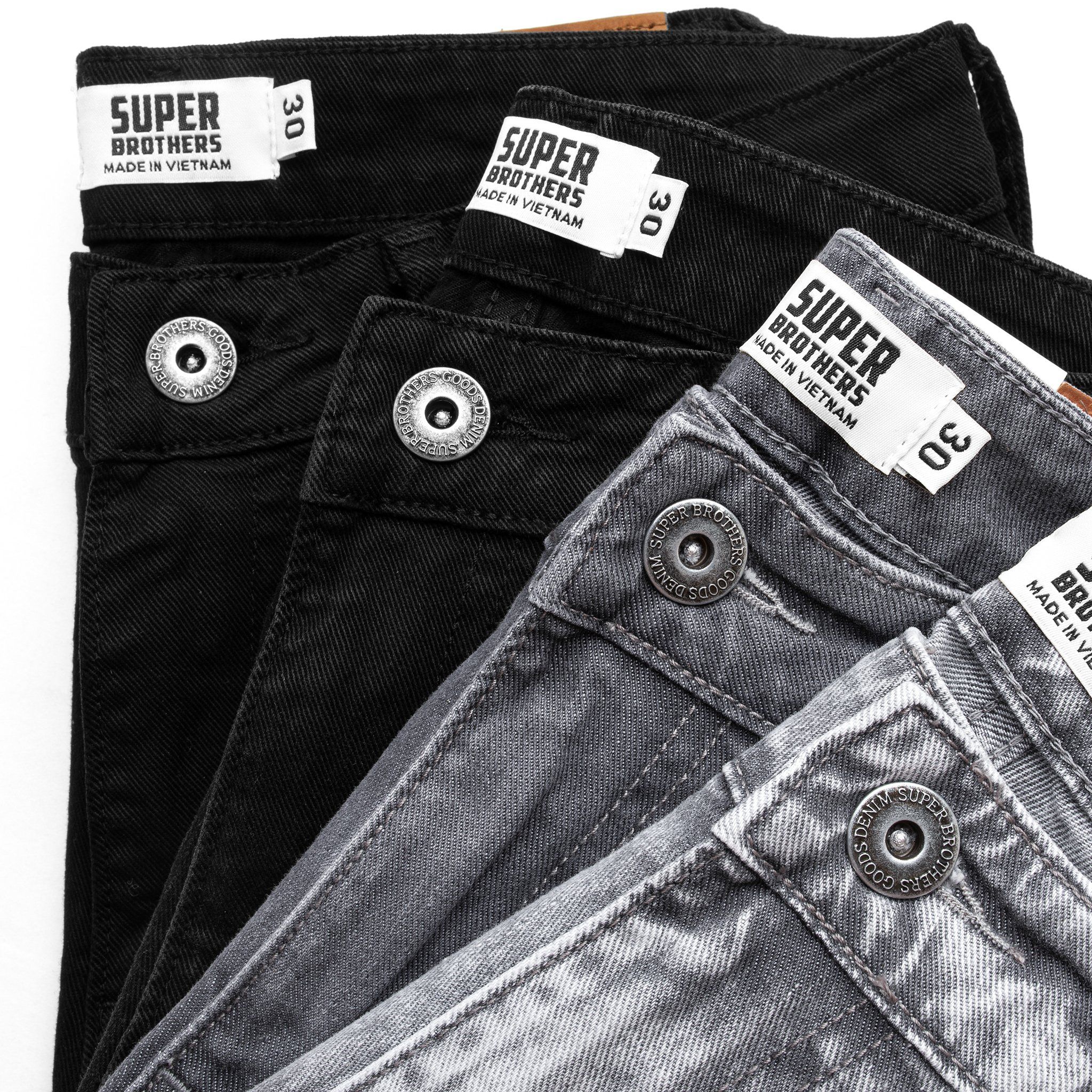  SHORT JEAN SUPER BROS WASH XÁM 4M 