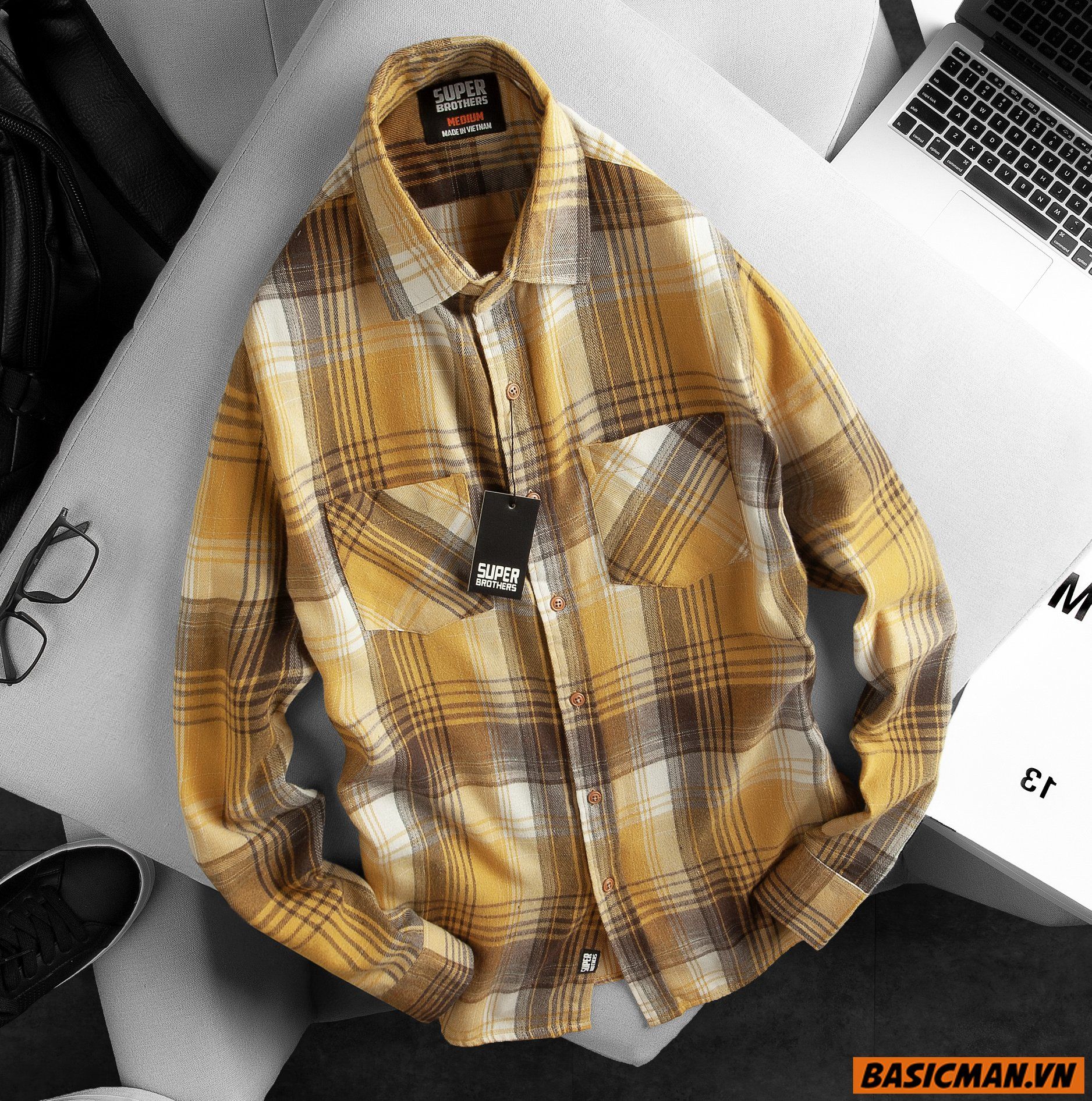 SƠ MI FLANNEL SUPER BROS 6M