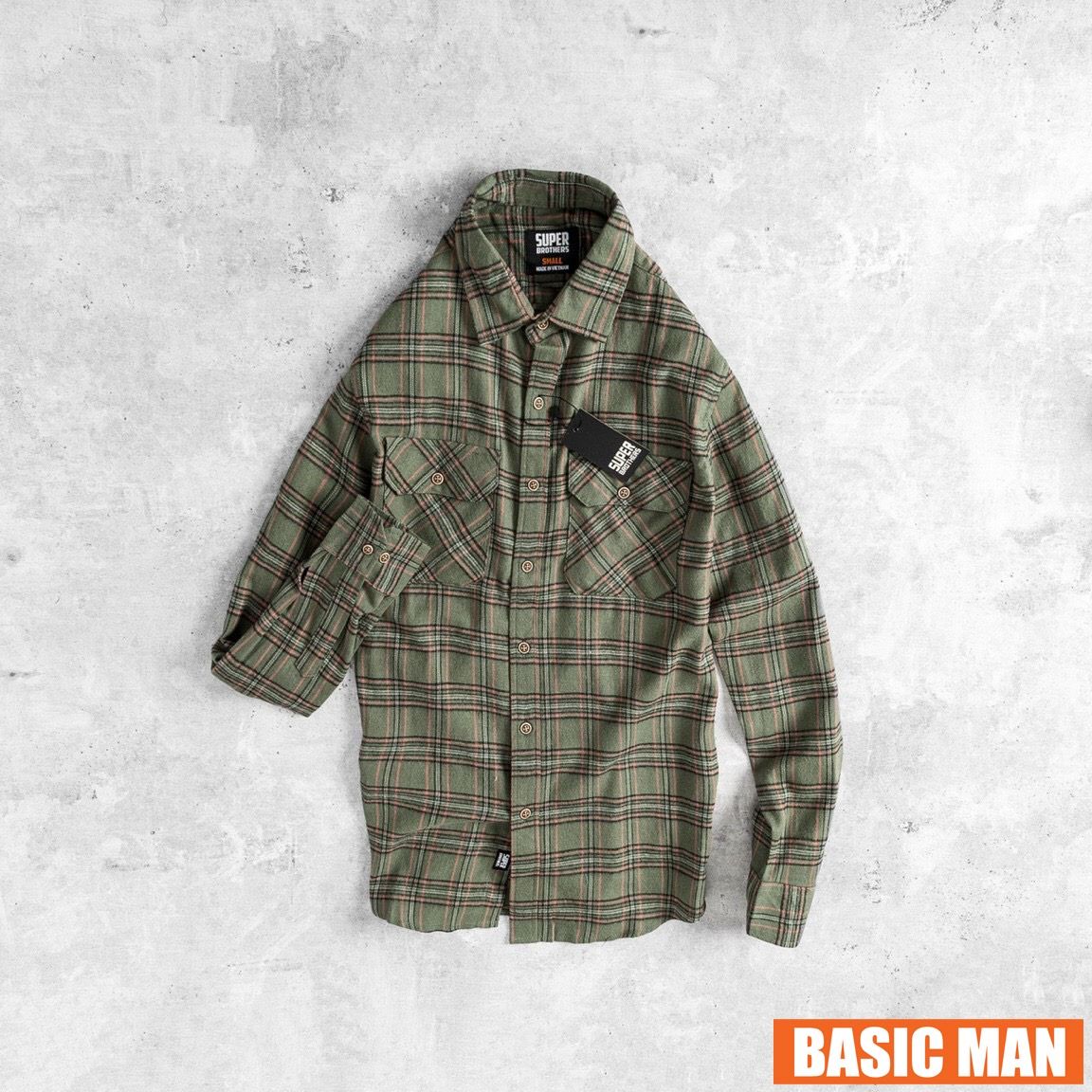 SƠ MI FLANNEL SUPER BROS XỊN