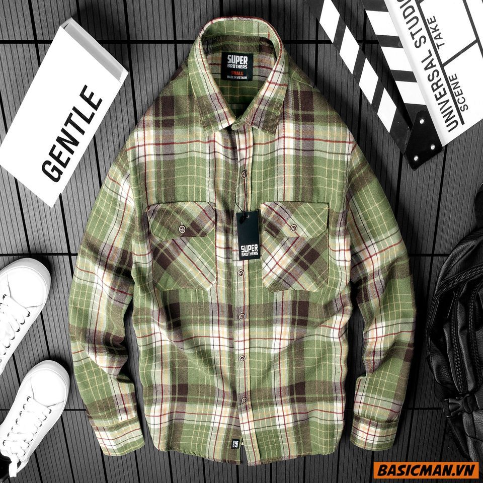 SƠ MI FLANNEL SUPER BROS 4M