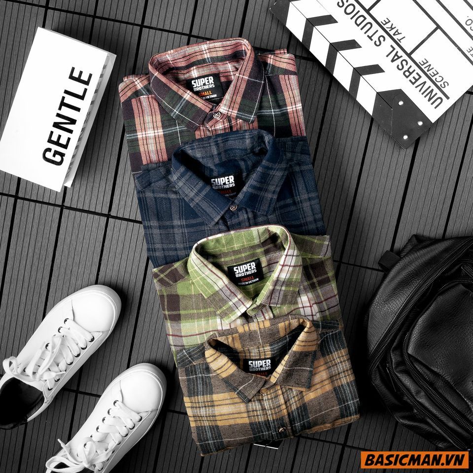 SƠ MI FLANNEL SUPER BROS 4M