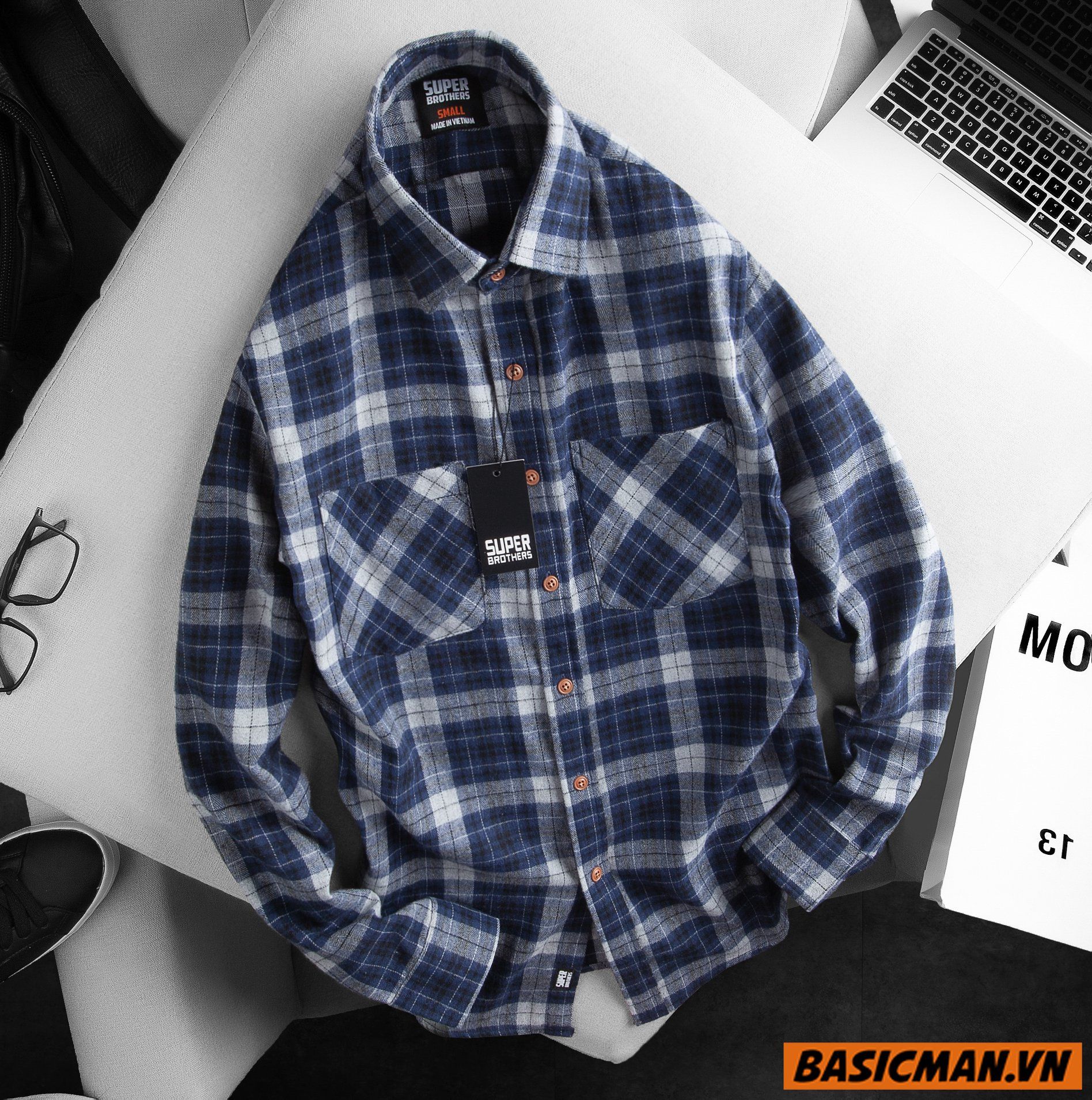 SƠ MI FLANNEL SUPER BROS 6M
