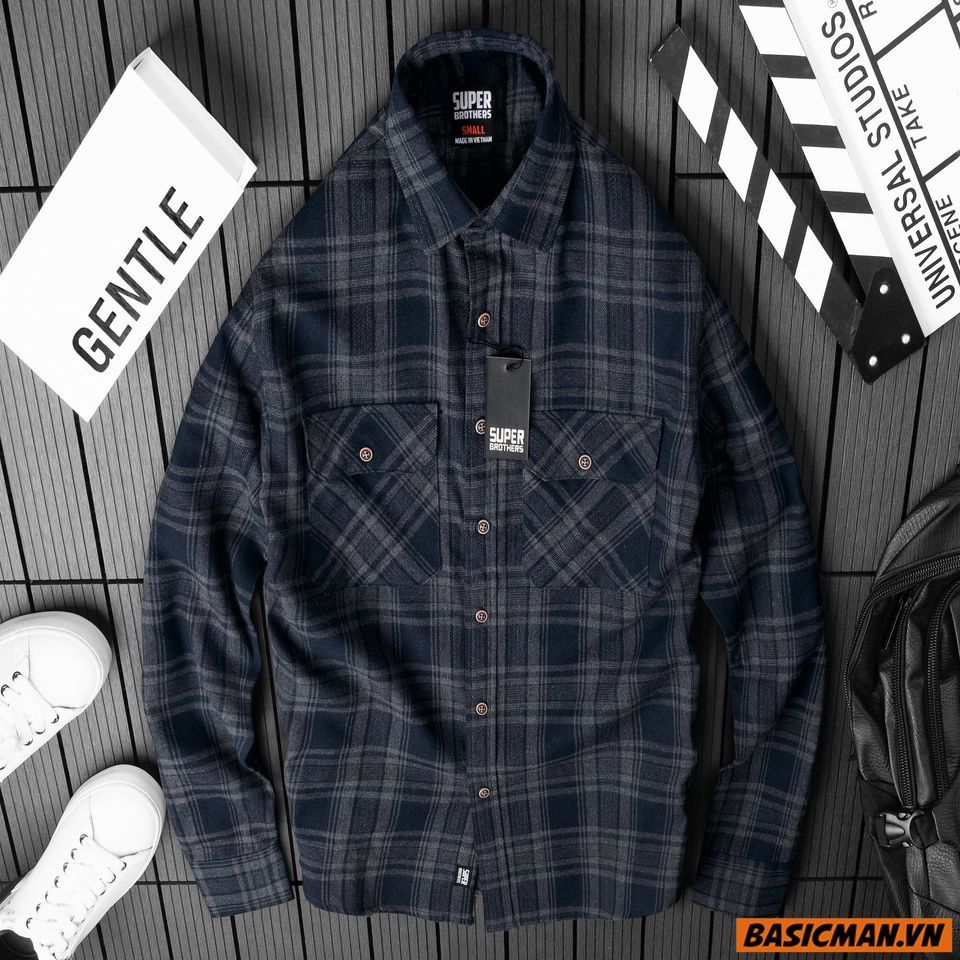 SƠ MI FLANNEL SUPER BROS 4M